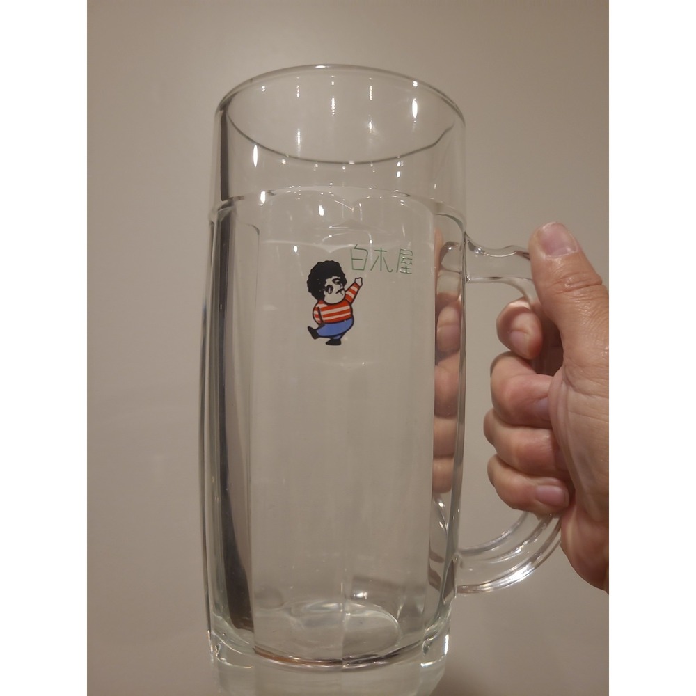Vintage Shirokiya Japanese 7.5 Inch  Beer Mug With "Uncle" Mascot Character